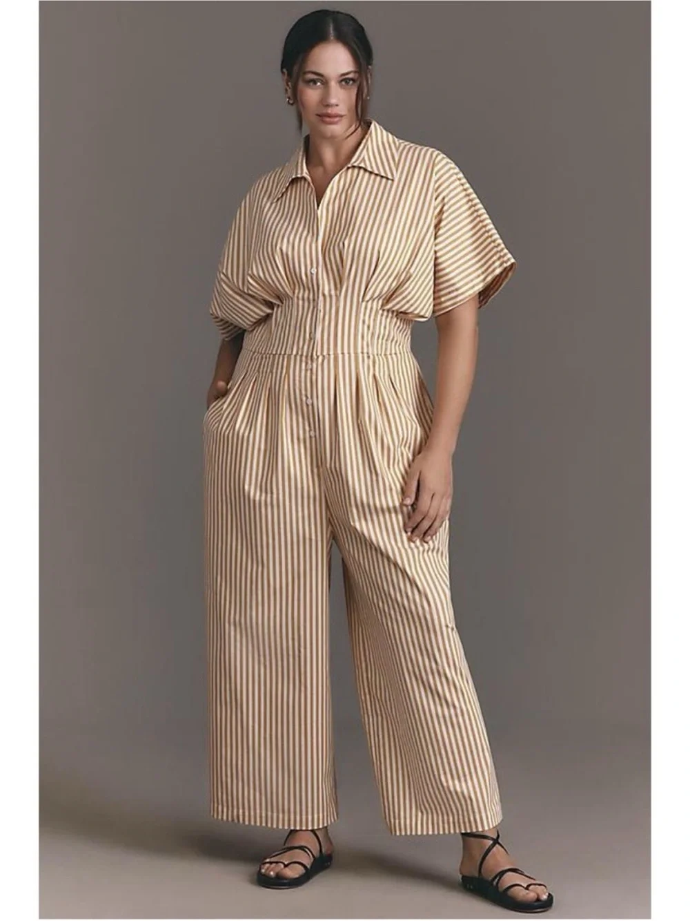 Anthropologie The Tobie Pleated Jumpsuit By Exquise